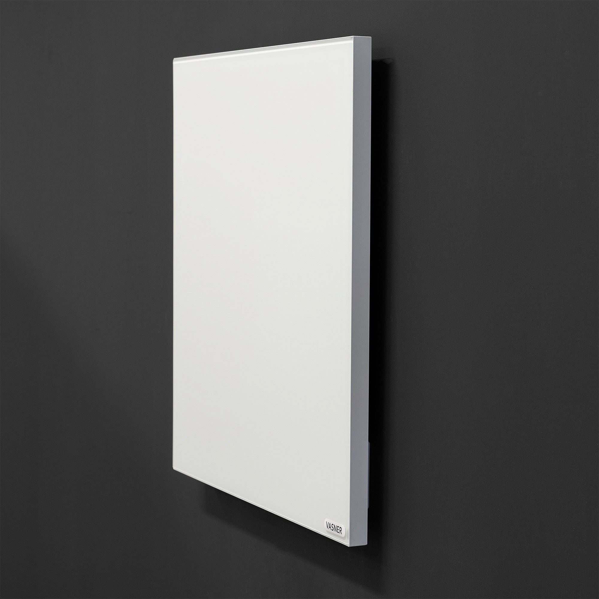 Vasner Infrarotheizung Glas mit Rahmen weiß, 300 W, Citara G, Infrarot Glasheizung, IP44 Bad geeignet