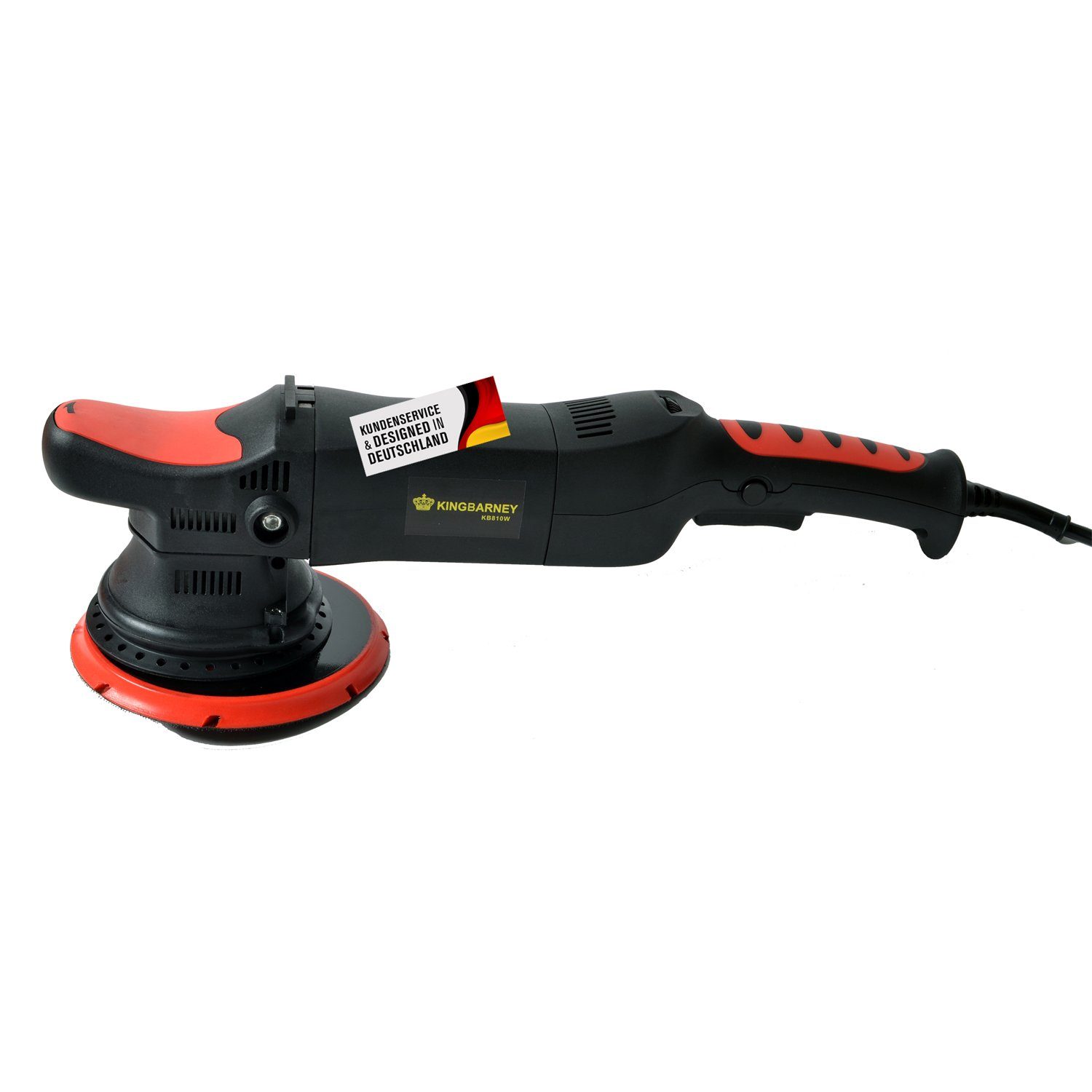 PROMAFIT Exzenter Poliermaschine Rotationspoliermaschine Polierer 810W 21mm Hub, 1650 min. U/min, 4800 max. U/min, Ø 150,00 mm, (Set), ohne Akku und Ladegerät, Poliermaschine für Rechts- und Linkshänder