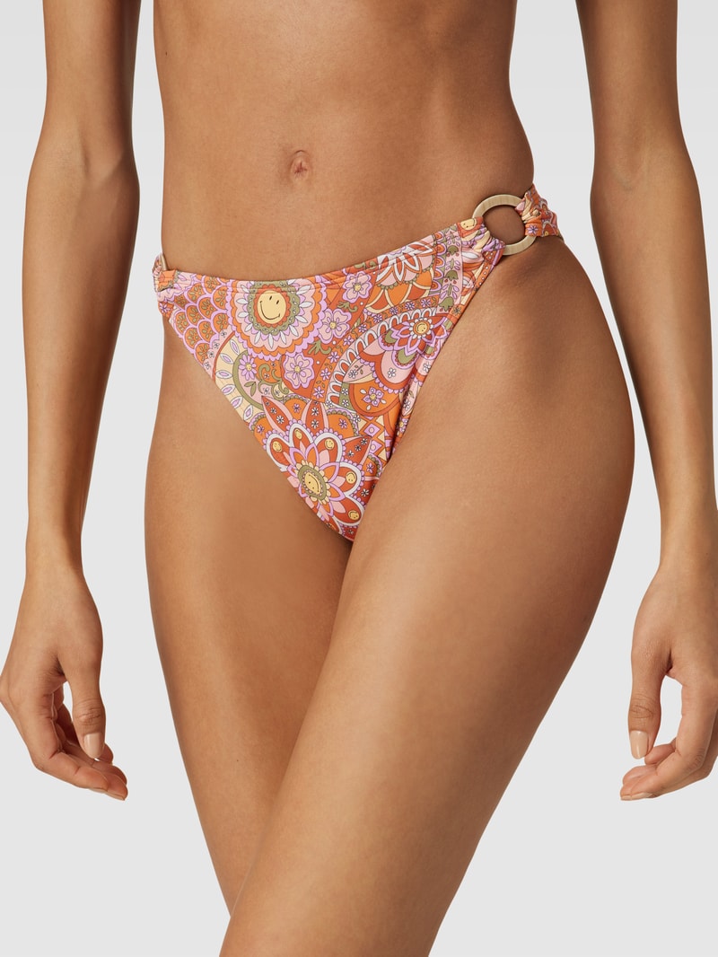 Bikini-Hose mit Allover-Muster in rosé