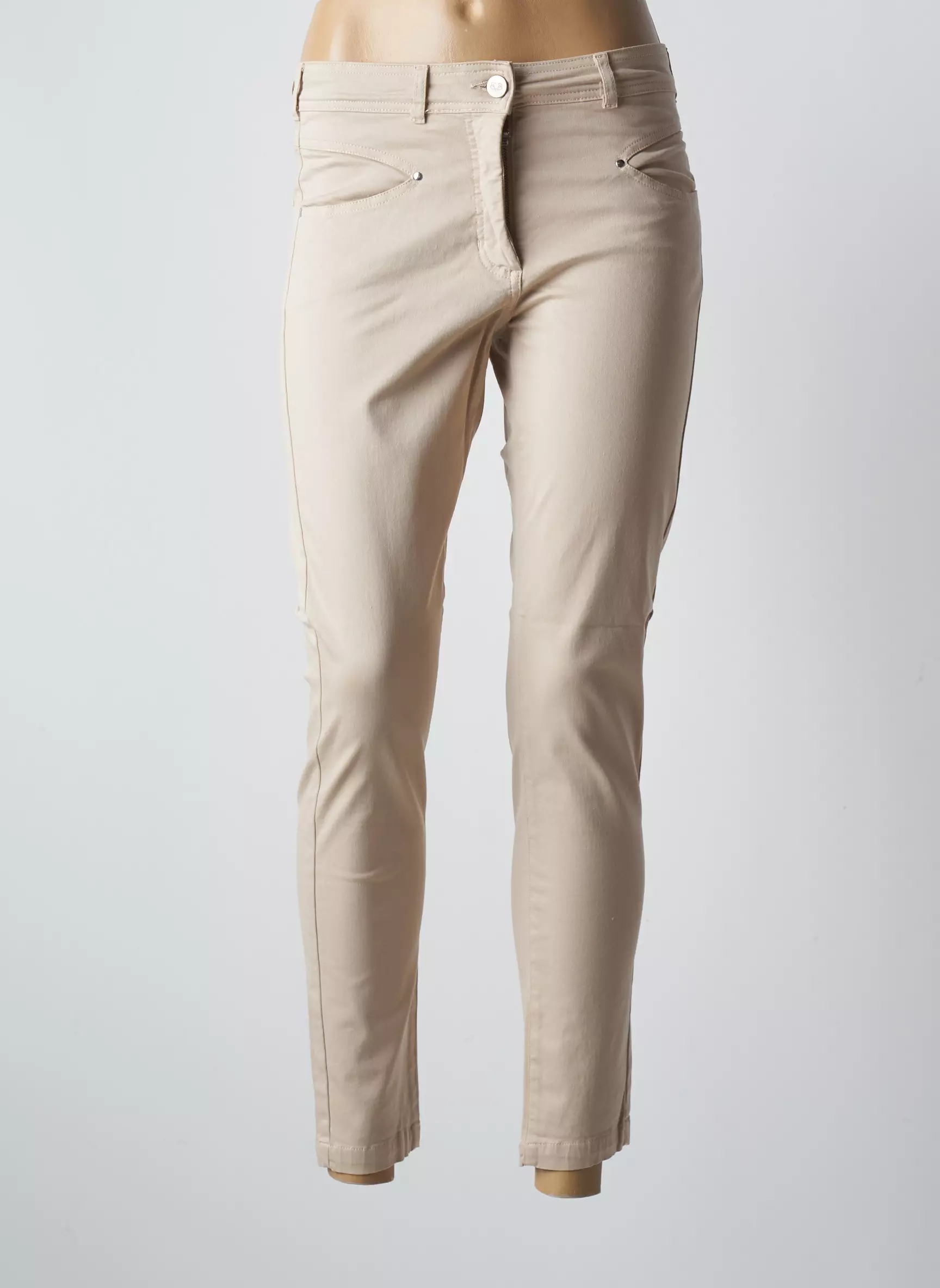 Paul Brial Pantalon7 8 Femme couleur beige