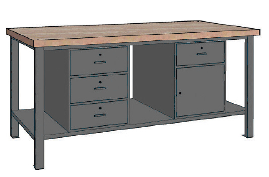 Banc de lucru Contimac 770222 WP 107 S/BC 2000X700X890