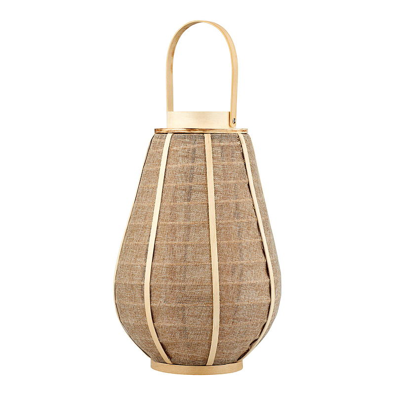 Home Lykt 25x40 cm jute/bambus/finer