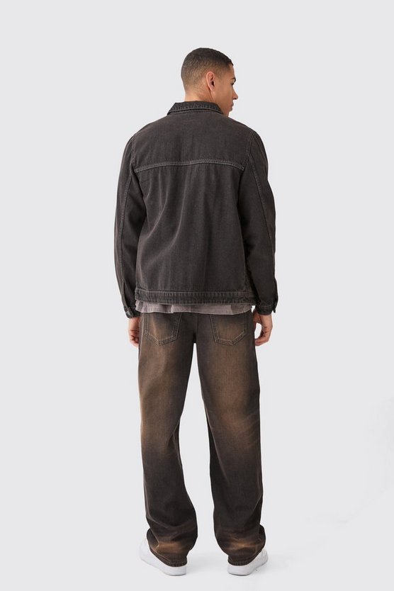 Jeansjacke mit Reißverschluss