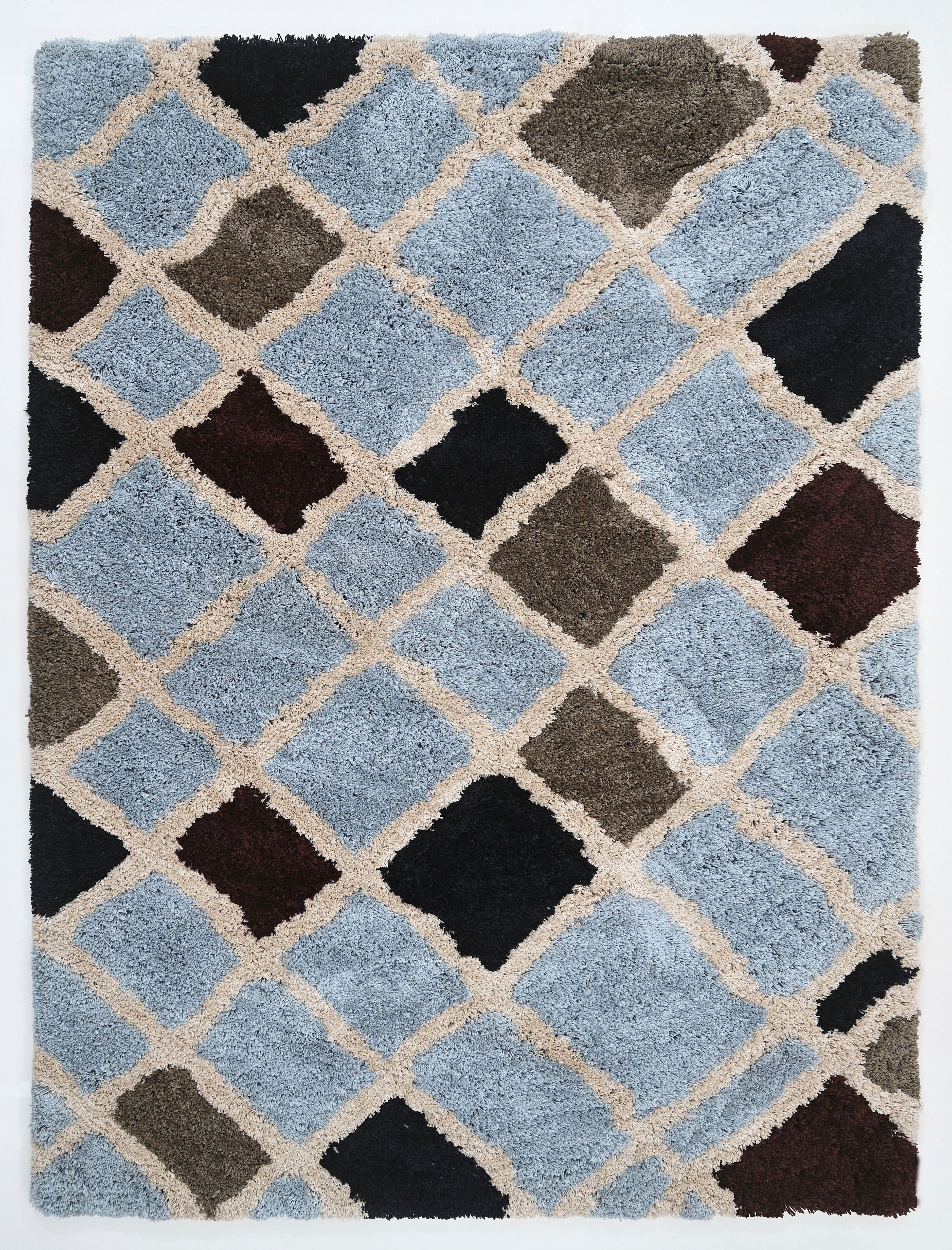 Hochflor-Teppich Tumkur, Guido Maria Kretschmer Home&Living, rechteckig, Höhe: 38 mm, weiche Haptik, Rauten