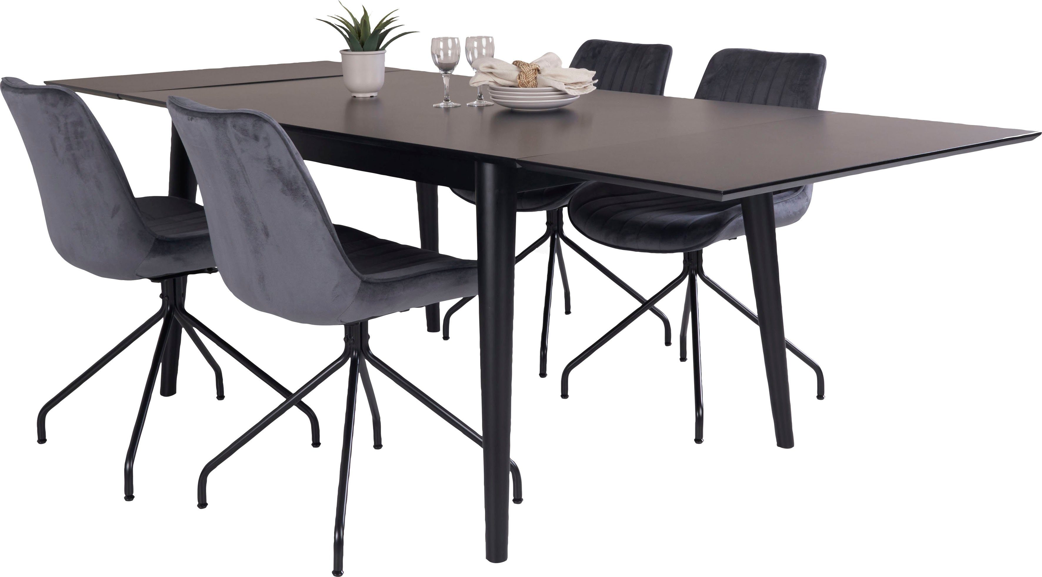 Homexperts Essgruppe Odense, (Set, 5-tlg), mit ausziehbarem Tisch