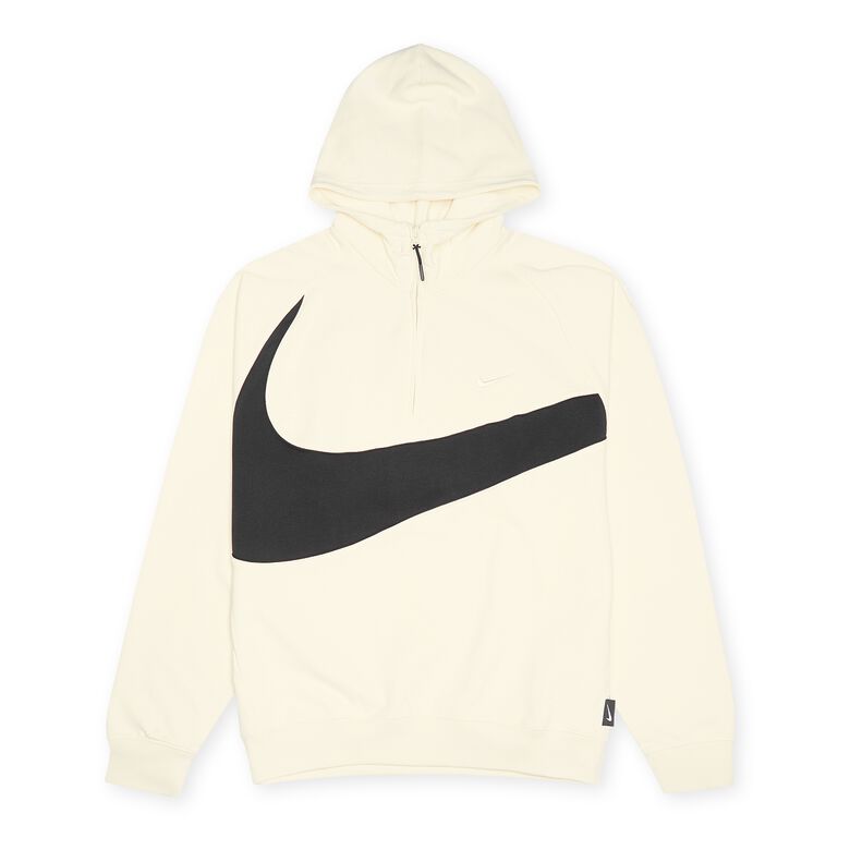 NIKE Swoosh Fleece Halfzip Hoodie coconut milk/black/coconut milk