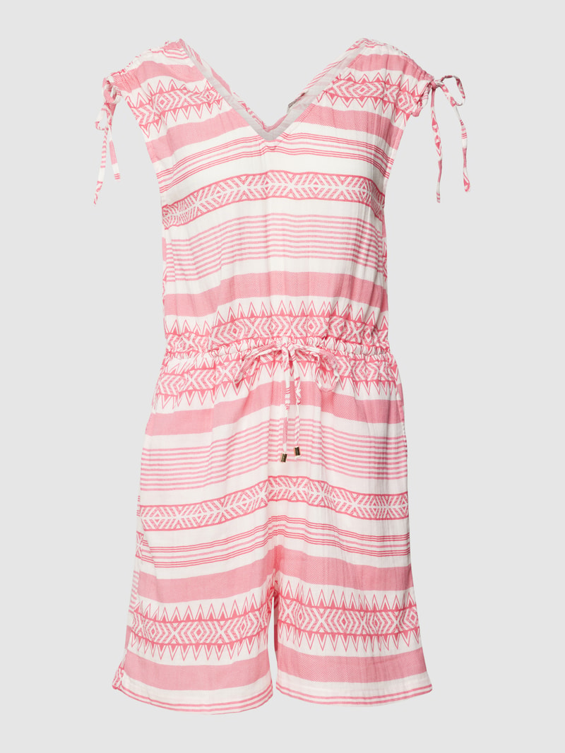Playsuit aus Baumwolle mit Allover-Muster Modell 'NORA' in pink