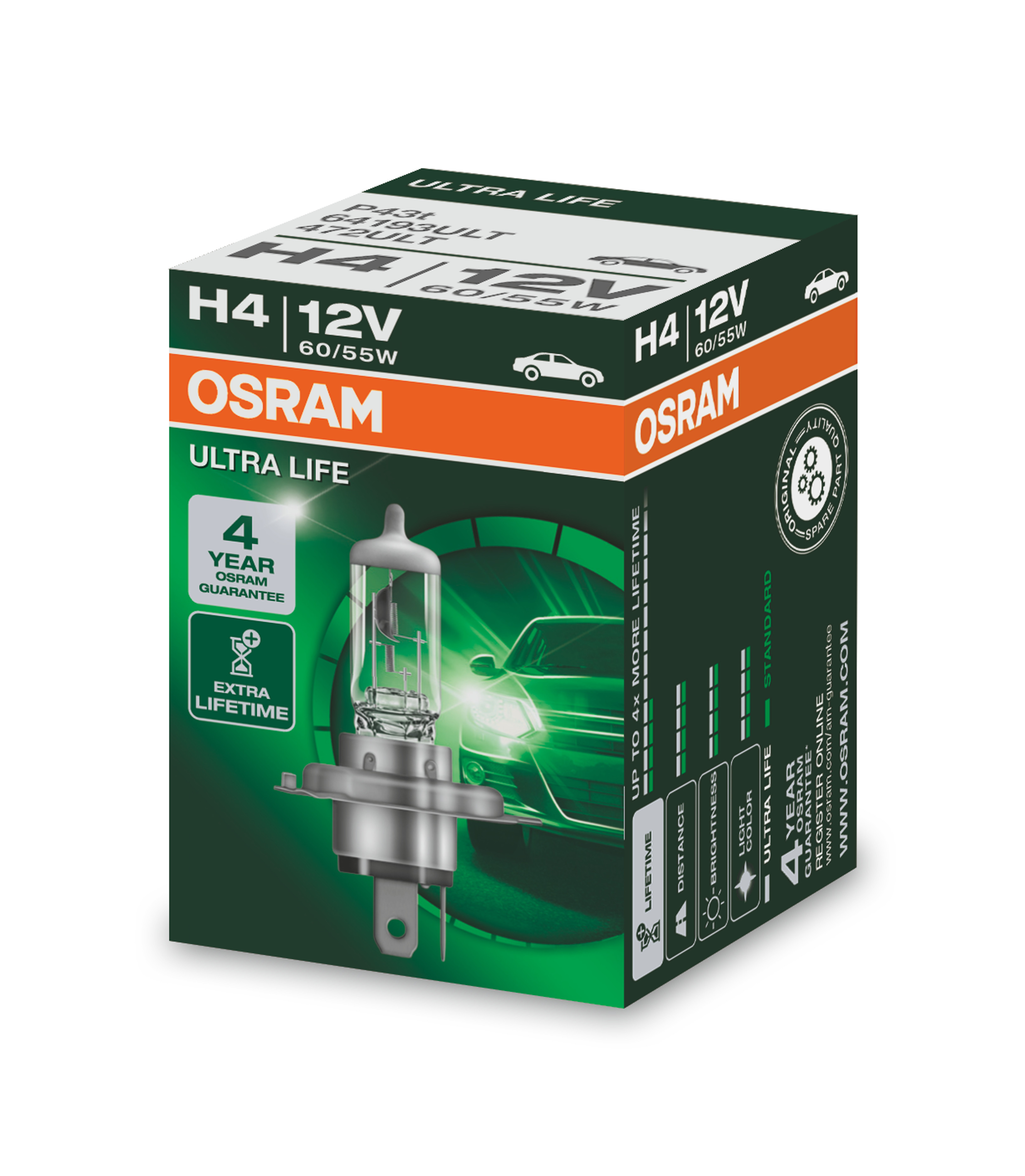OSRAM ULTRA LIFE® H4 12V DUOBOX - ATU