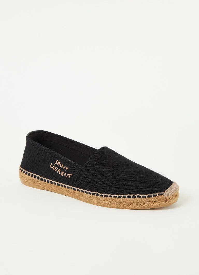 Pălării Alpargatas din pânză de la Signature Saint Laurent.