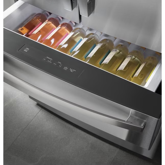 GE Profile 27.9-cu ft Smart French Door Refrigerator with Ice Maker and Door within Door (Fingerprint-resistant Stainless Steel) ENERGY STAR