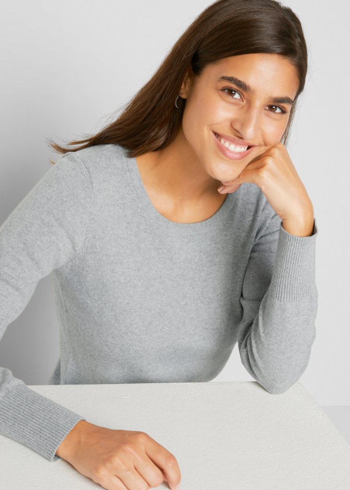 Basic Pullover mit recycelter Baumwolle