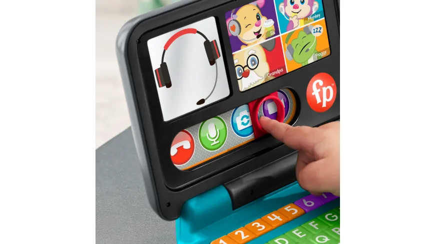 Fisher-Price Lernspaß Laptop, Lernspielzeug (Licht & Musik), ab 6 M.