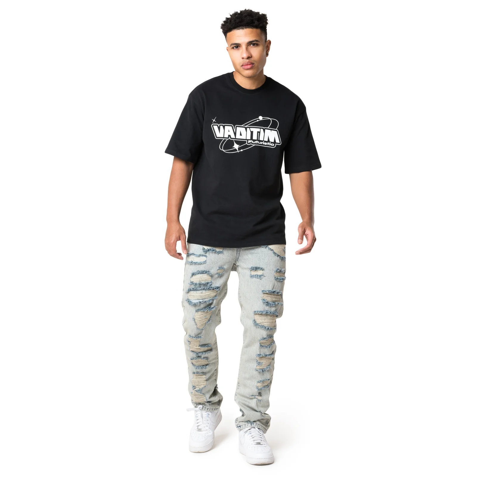 BLACK FUTURISTIC VADITIM T-SHIRT