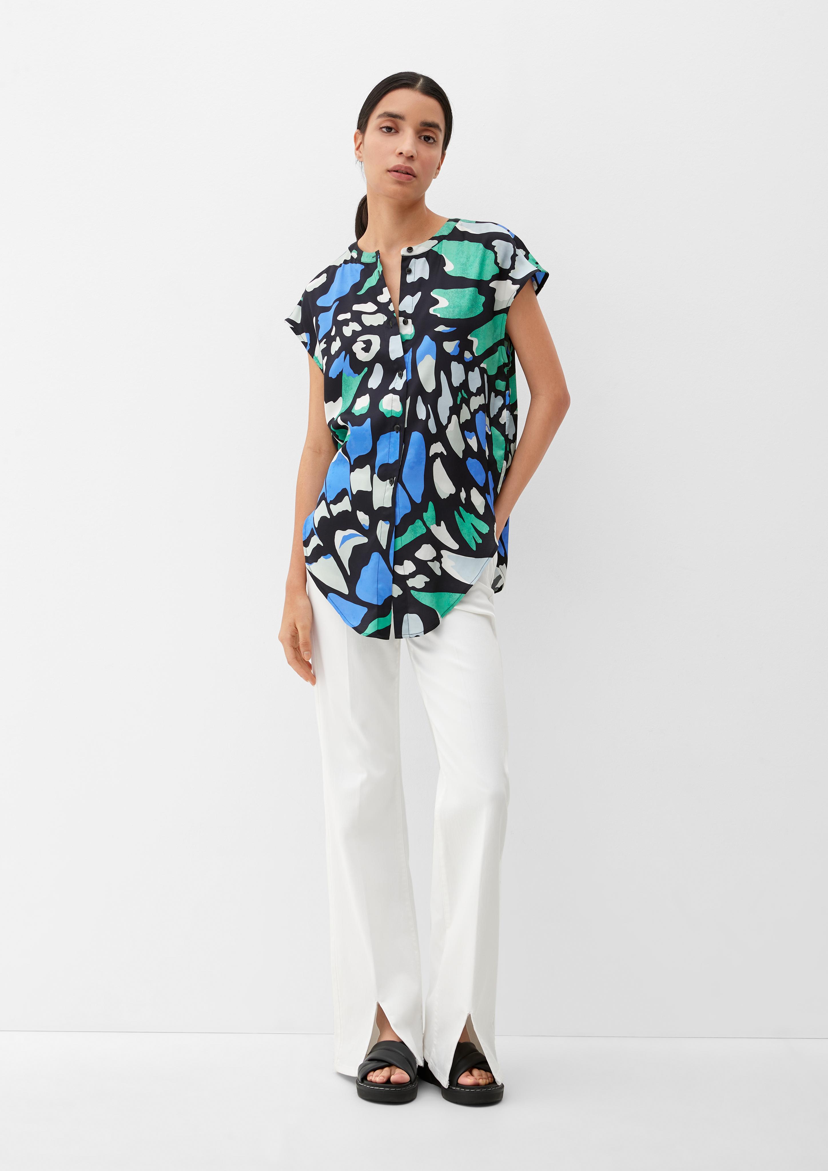 Satinbluse mit Allover-Muster  2132516-99B0