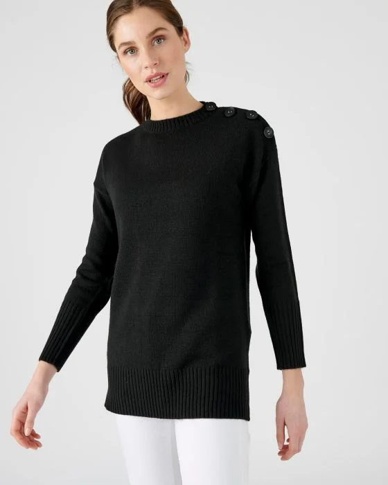 Pull tunique esprit marinière