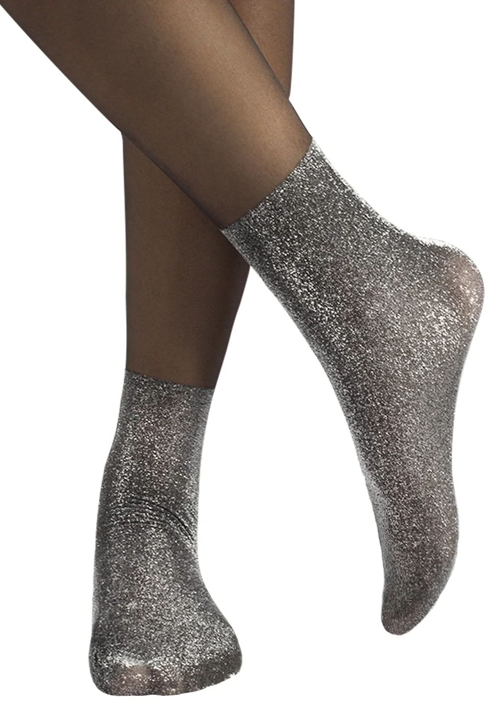 Medias transparentes con calcetines de lúrex de Calzitaly - Medias