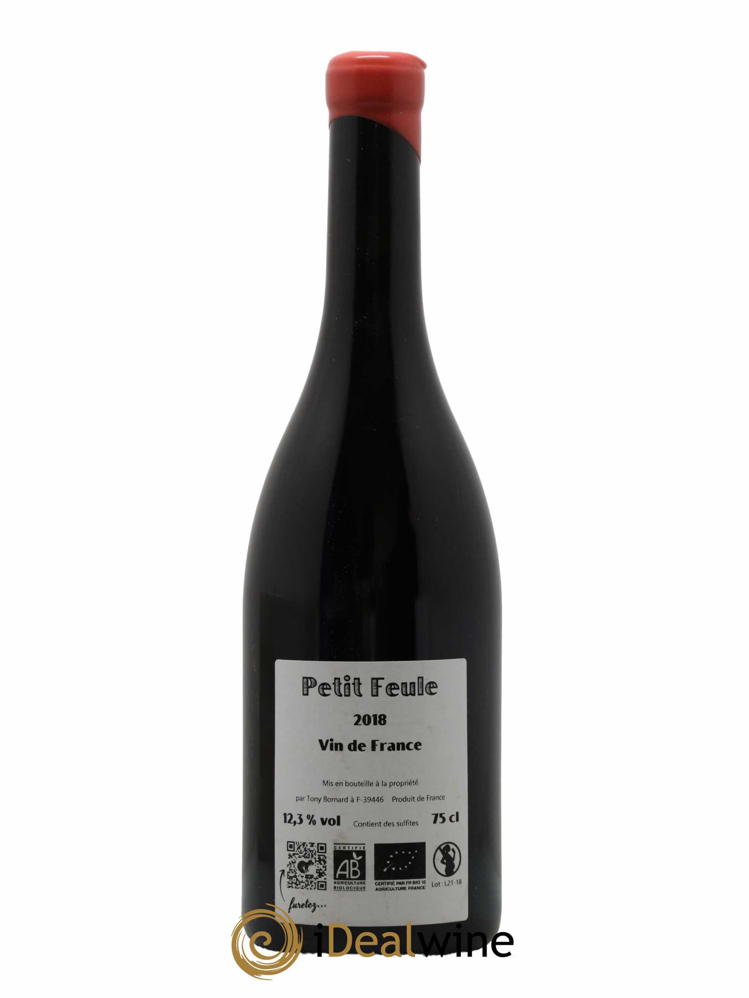 Arbois Pupillin Pinot noir Petit Feule Bornard  2018 - Lot de 1 Bouteille