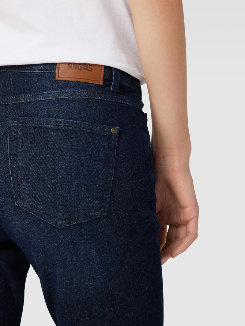 Bootcut Jeans im 5-Pocket-Design Modell 'LENI' in dunkelblau