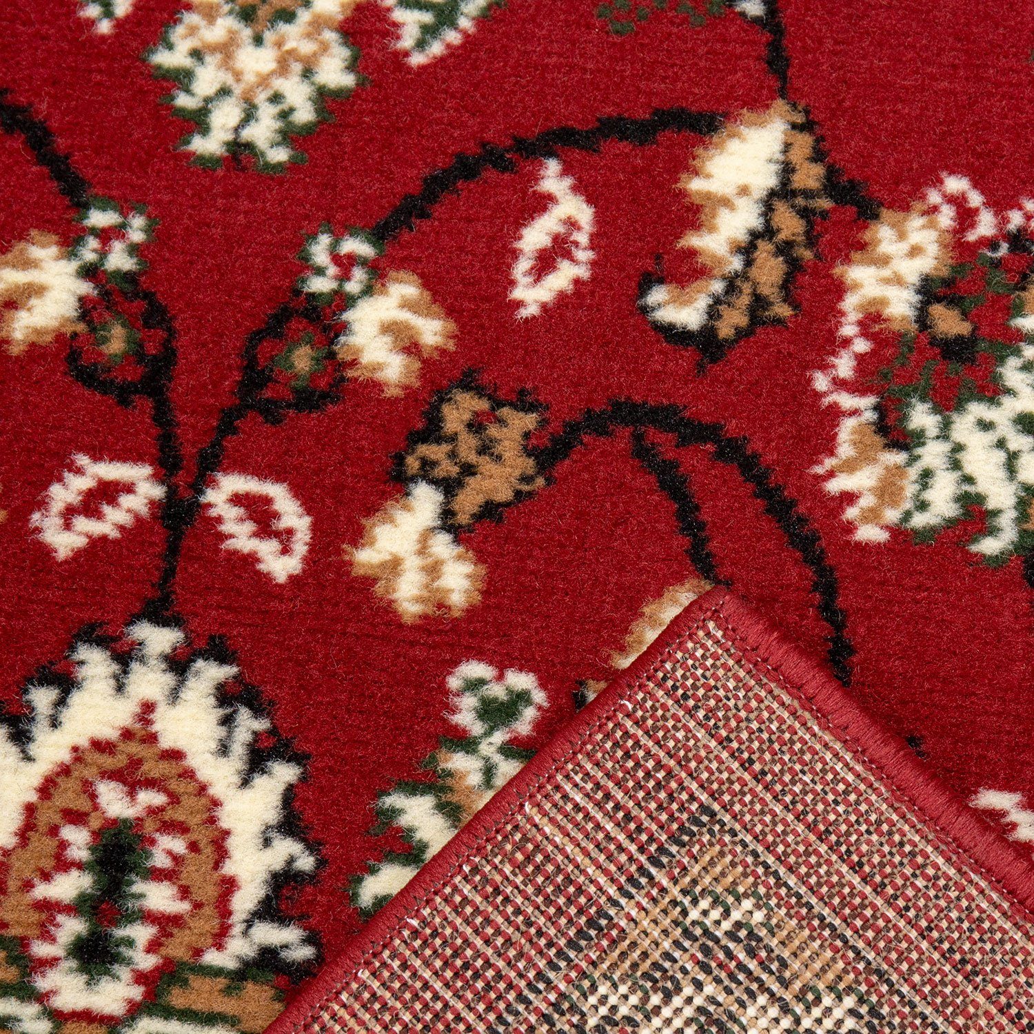 Orientteppich Klassischer Teppich, Vimoda, Höhe: 8 mm, mit Kunstvollem, Orient Muster, Rot