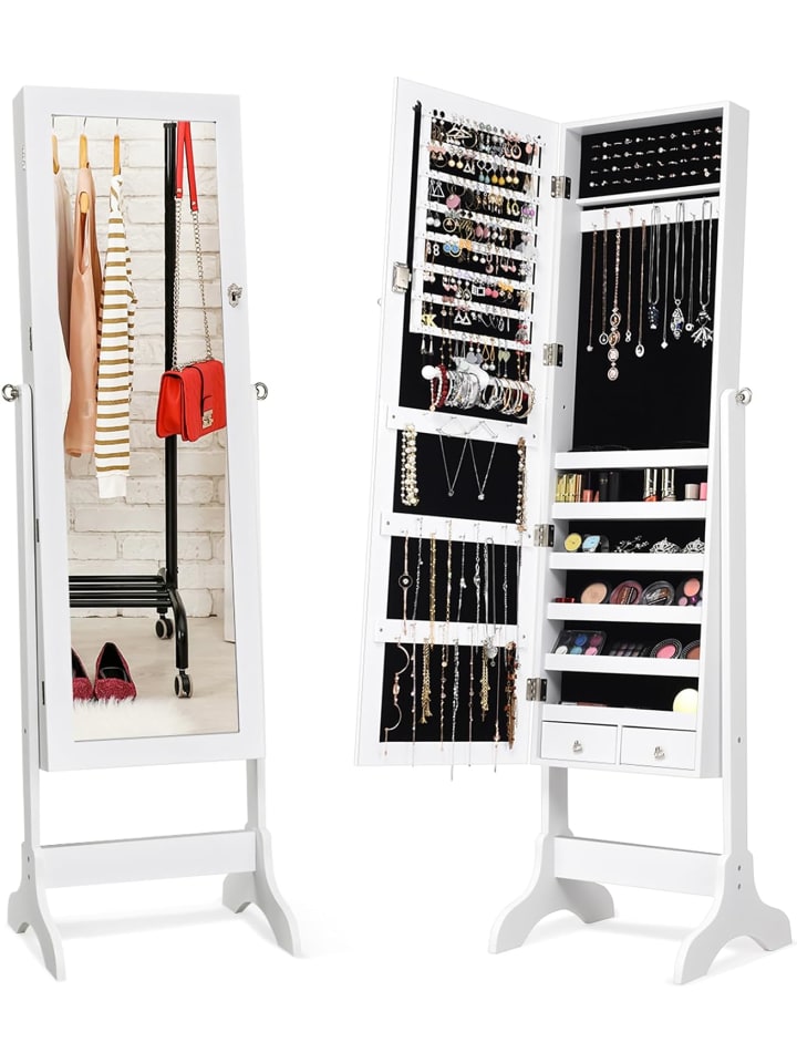 COSTWAY Schmuckschrank in Weiß günstig kaufen 120 cm