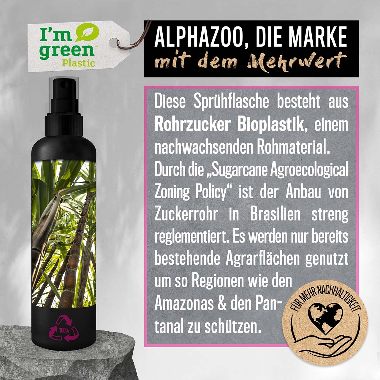 ALPHAZOO Augen- & Ohrenpflege ALPHAZOO Lauscher-Auf Ohrenreiniger für Hunde & Katzen I Ohrenpflege mit Kamille