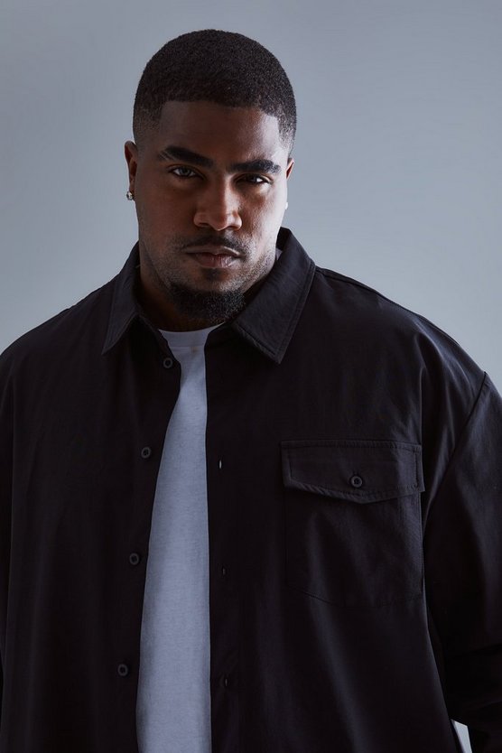 Plus smartes Stretch Utility-Overshirt