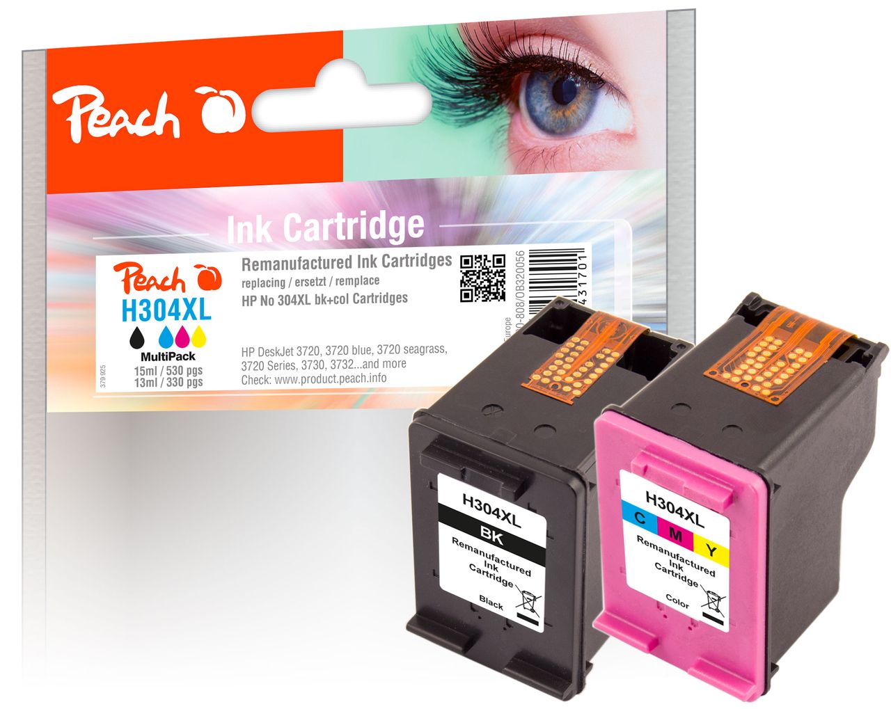 Peach Spar Pack Druckköpfe ersetzt HP No. 304XL
