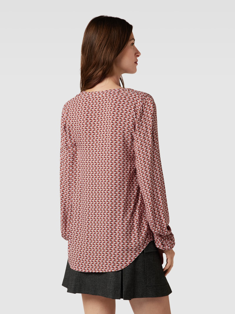 Bluse aus Viskose mit Allover-Muster Modell 'TALITA' in altrosa