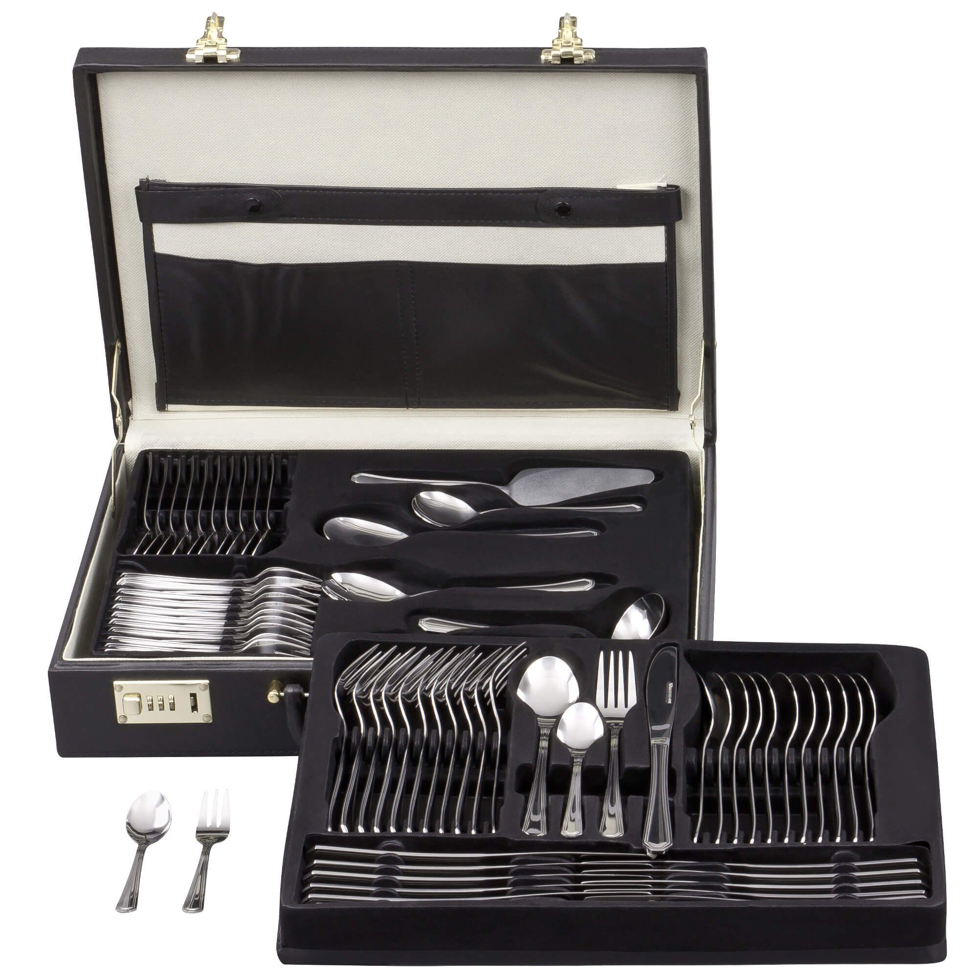 GRÄWE Besteck-Set GRÄWE Tafelbesteck 68-tlg., inkl. Koffer, für 12 Personen, Serie Madri