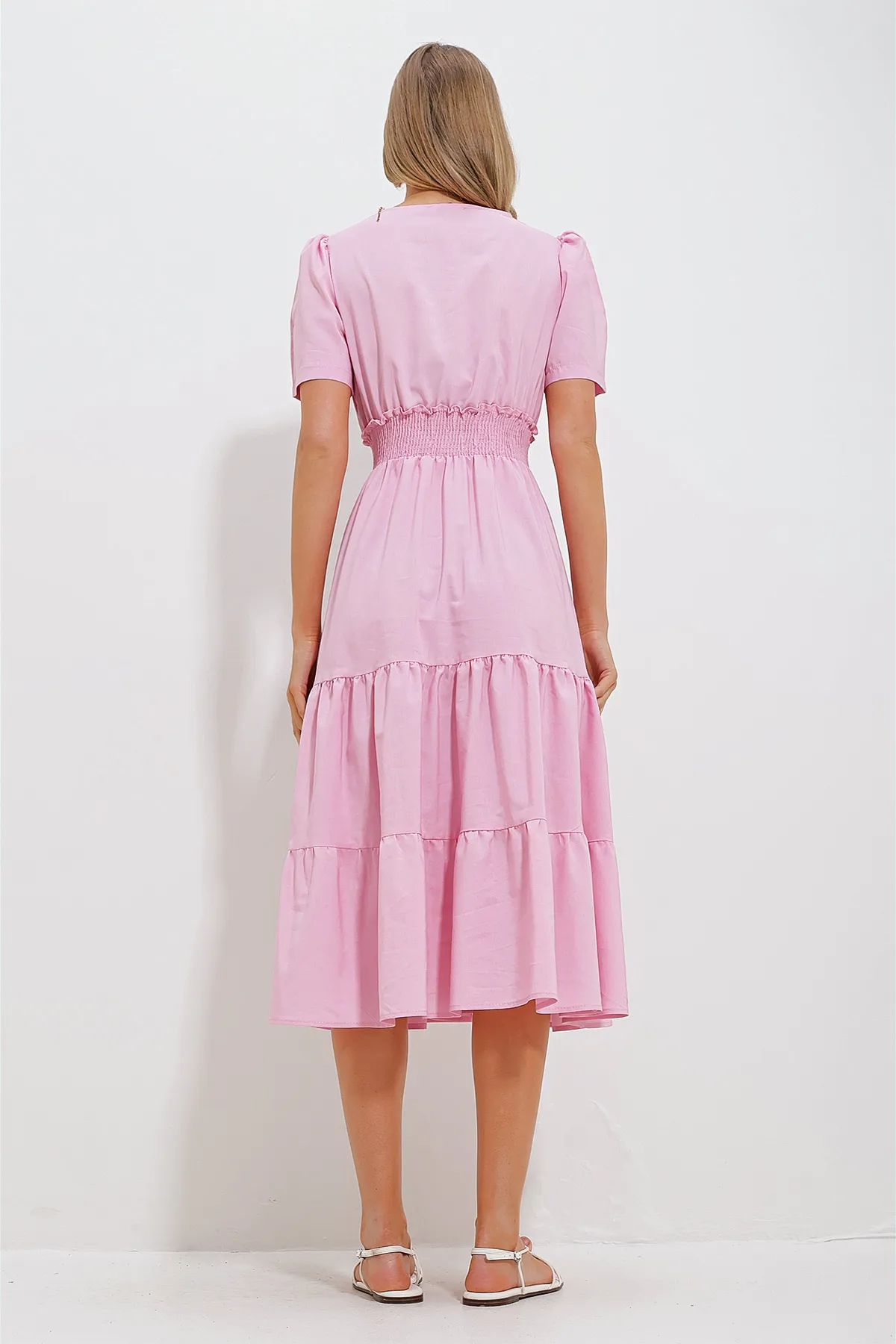 Trend Alaçatı Stili  Kleid - Rosa - A-Linie