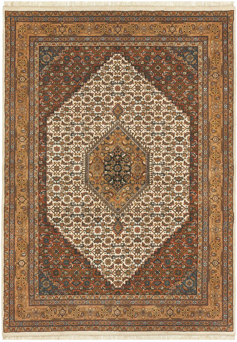 Teppich aus Indien Benaras Bidjar 20 beige 40 x 60 cm