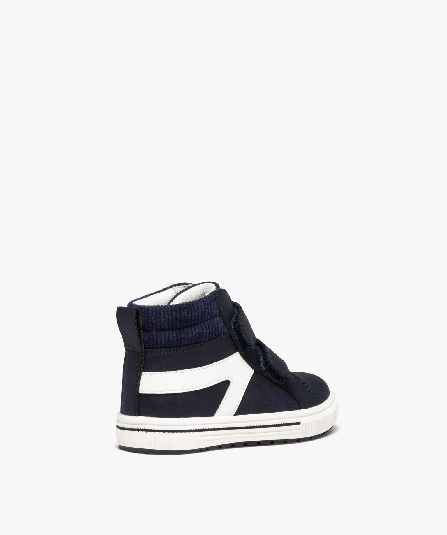 Baskets bébé Garçon mid-cut à scratch marine | GEMO