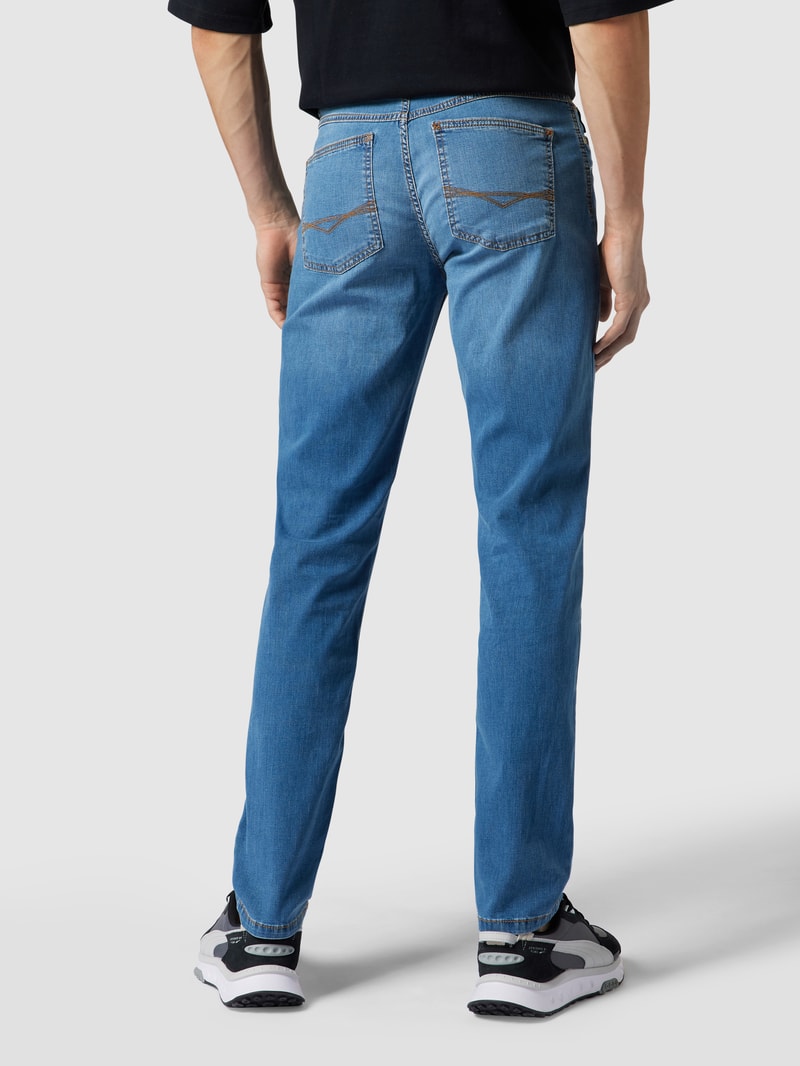 Slim Fit Jeans mit Stretch-Anteil – Light Denim in hellblau meliert