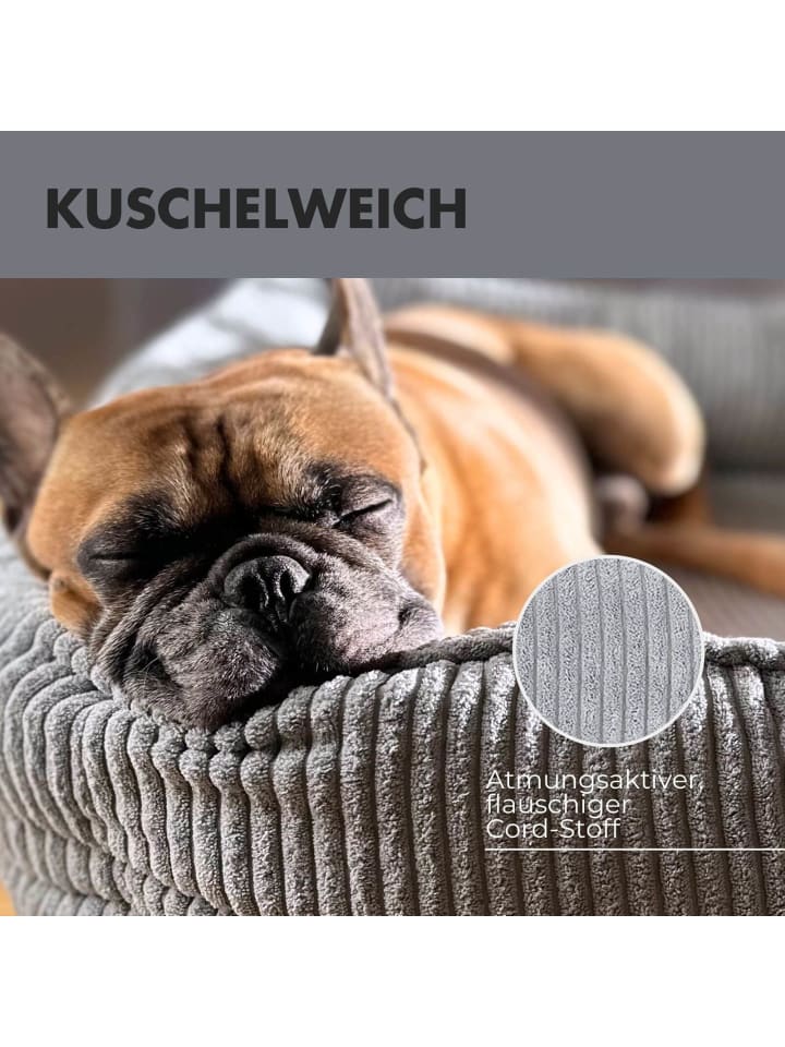 PAW WOW Hundebett Anton Cord Grau günstig kaufen