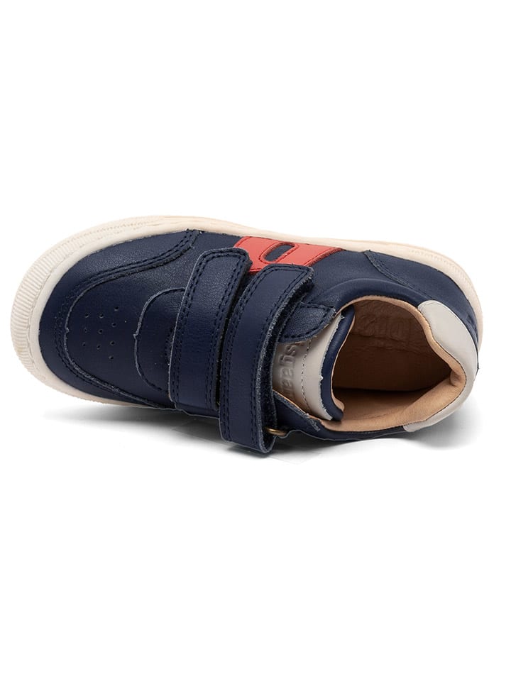 bisgaard Leder-Sneakers in Dunkelblau/ Rot günstig kaufen