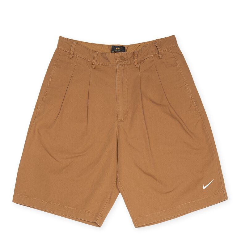 NIKE Life Pleated Chino Short ale brown/white