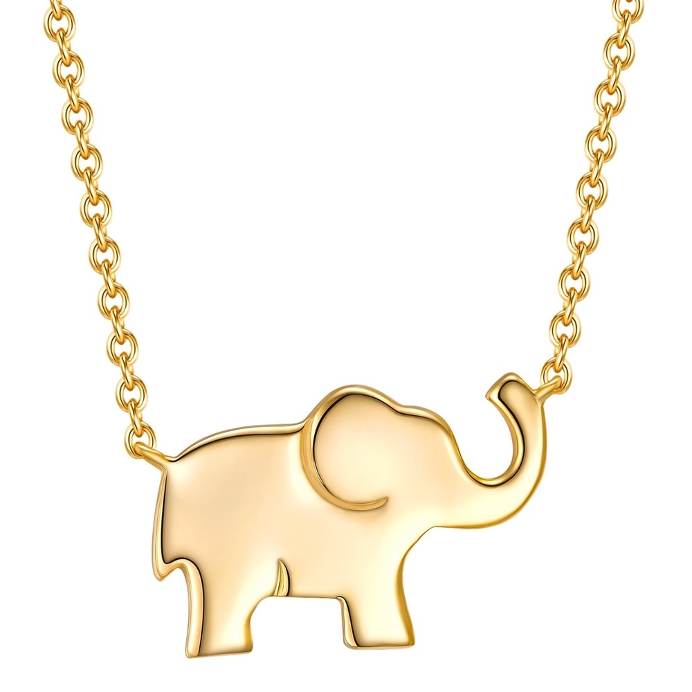 Rafaela Donata Chaîne Eléphant Argent sterling en Or jaune collier