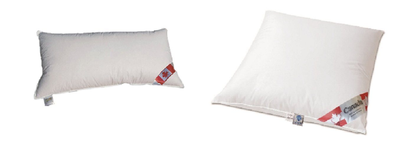 Daunenkissen Canada Daunenkissen Plus Extra 100% weiche canadische Daunen, Canada, Füllung: 100% Daune, Bezug: 100% Baumwolle