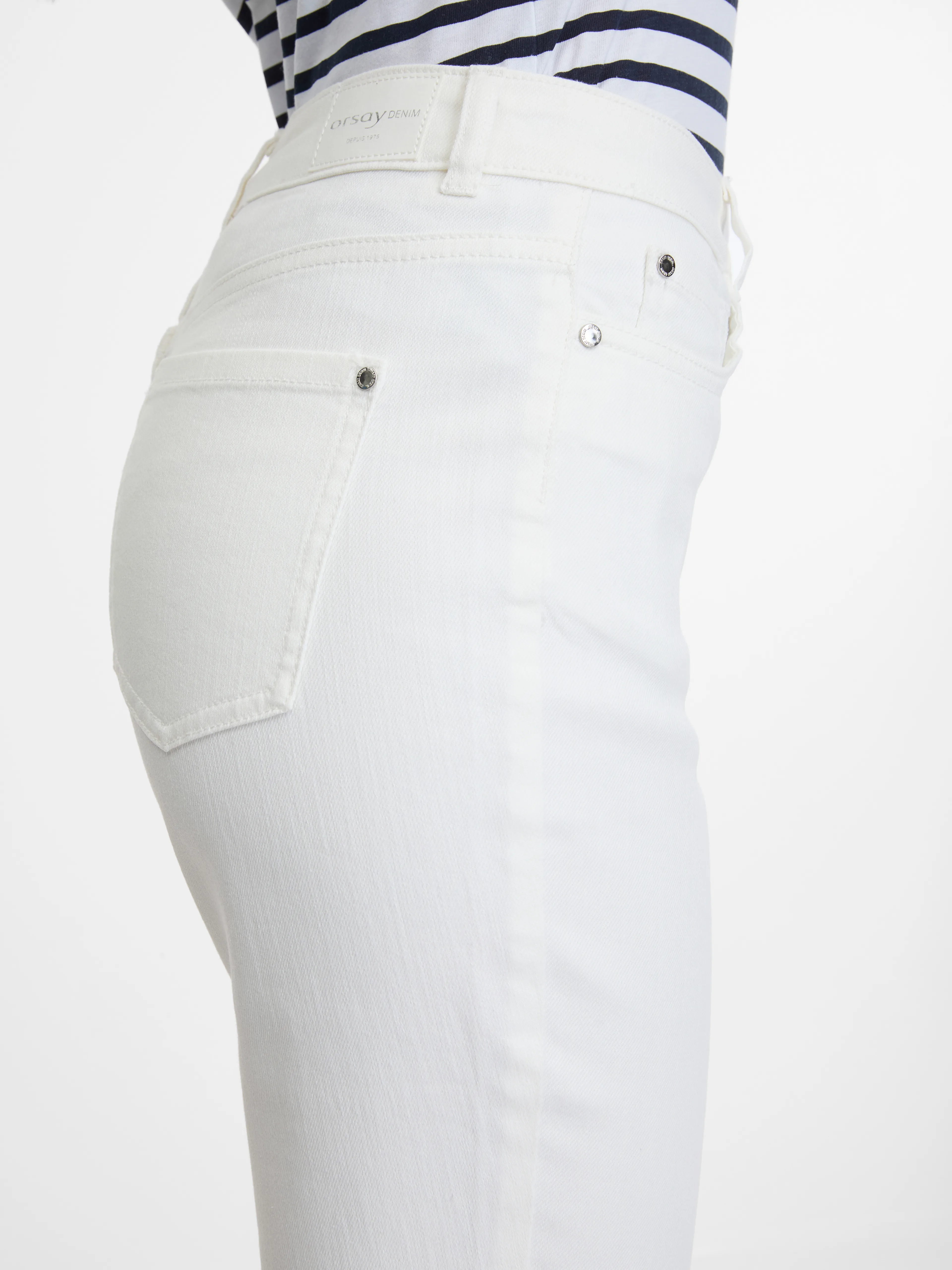 Weiße Damenjeans mit gerader Passform ORSAY