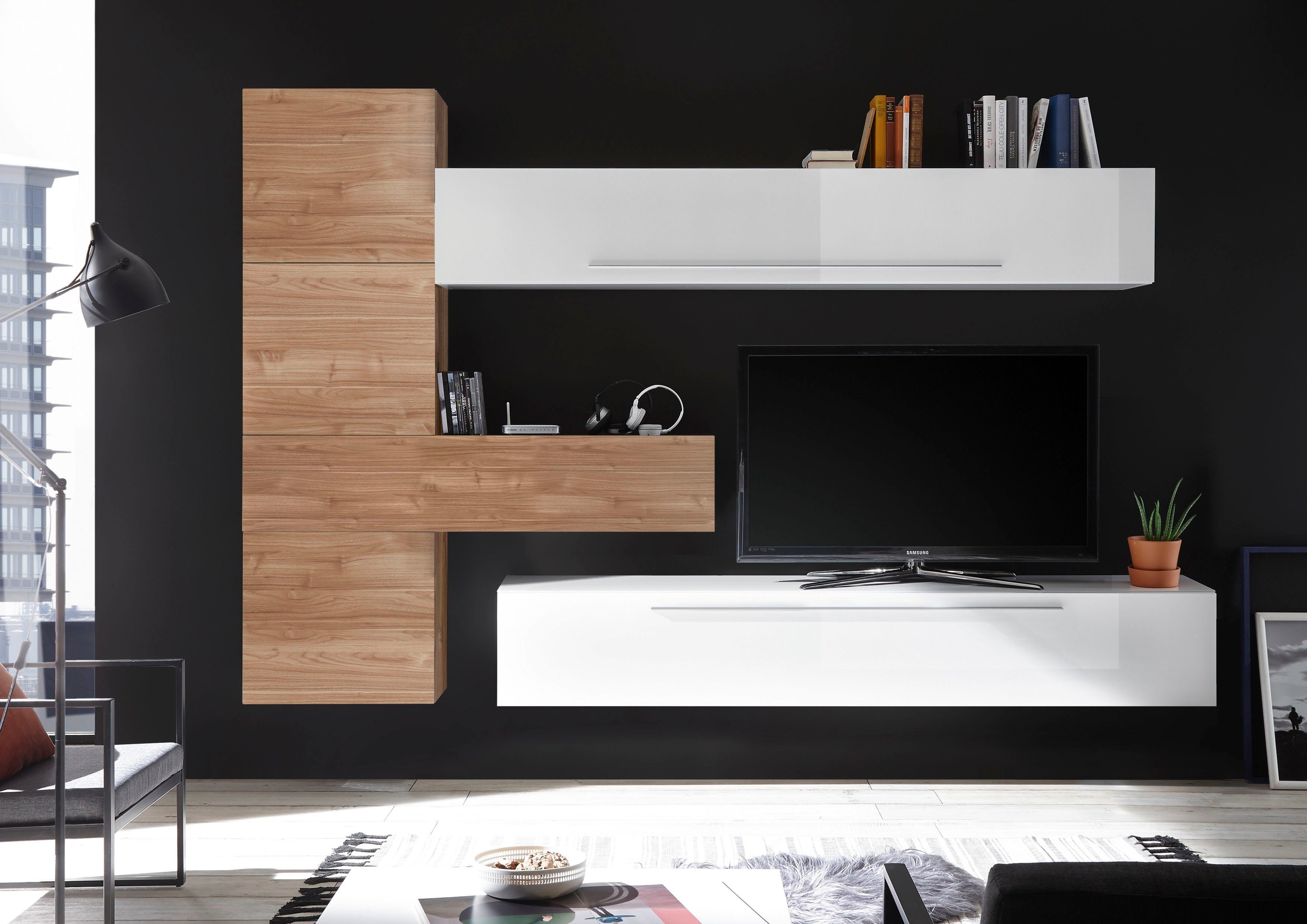 LC Wohnwand Line/cube, (Set, 6-St)