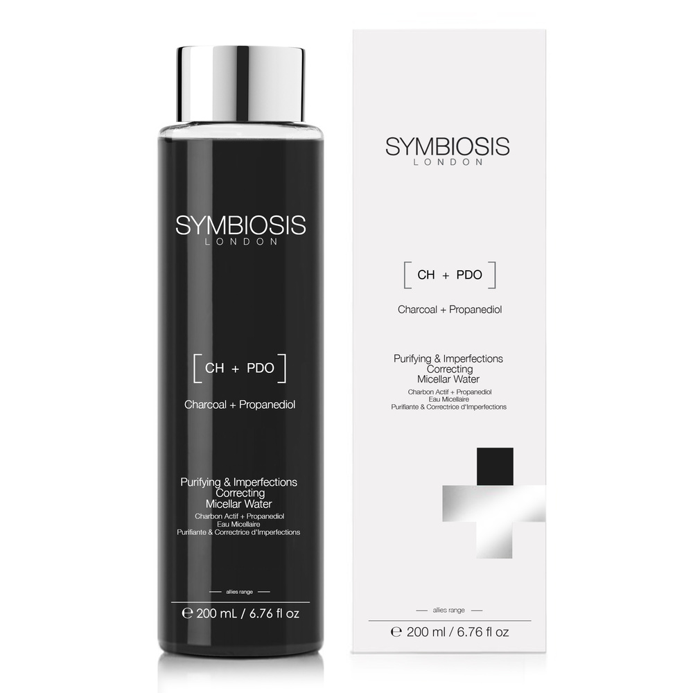 symbiosis [Charbon actif + Propanediol] - Eau Micellaire & Correctrice d'Imperfections Nettoyants & Tonifiants