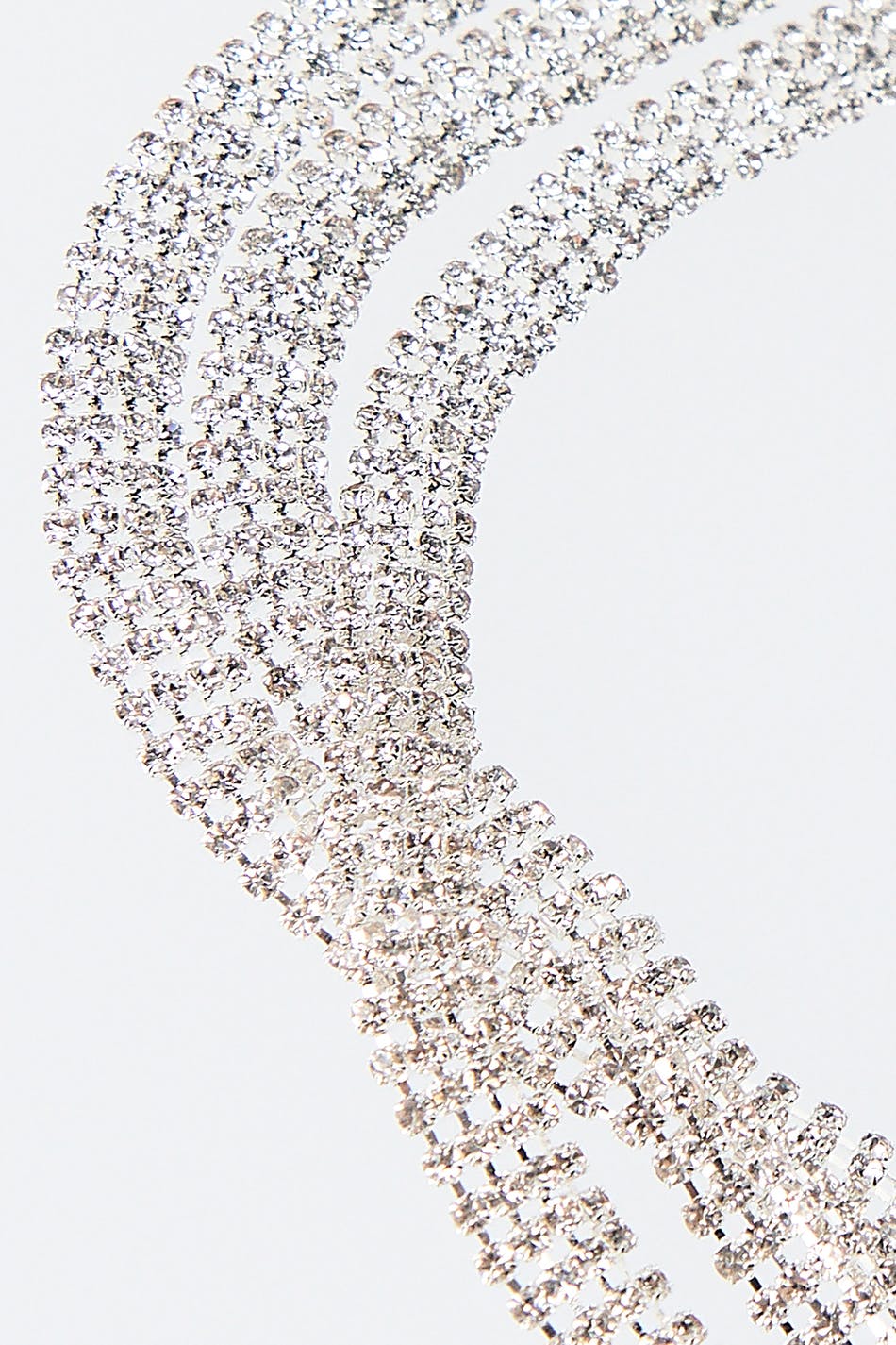 Twisted rhinestone necklace