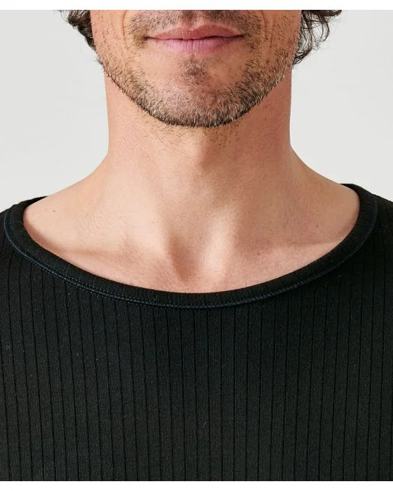 T-shirt côte Richelieu, col rond Thermolactyl