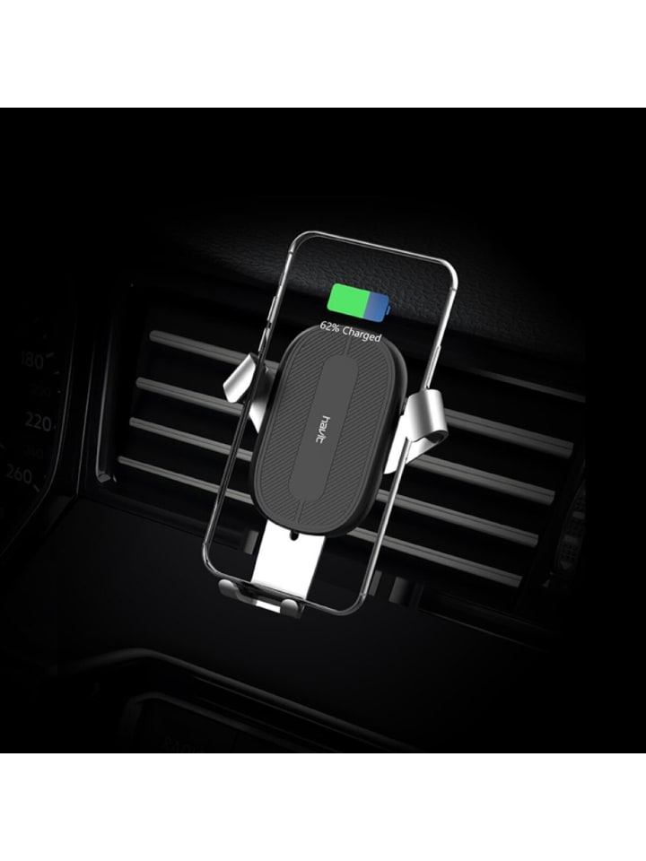 COFI 1453 HAVIT Autohalterung mit drahtlosem Laden W3004 10W schwarz in schwarz günstig kaufen onesize