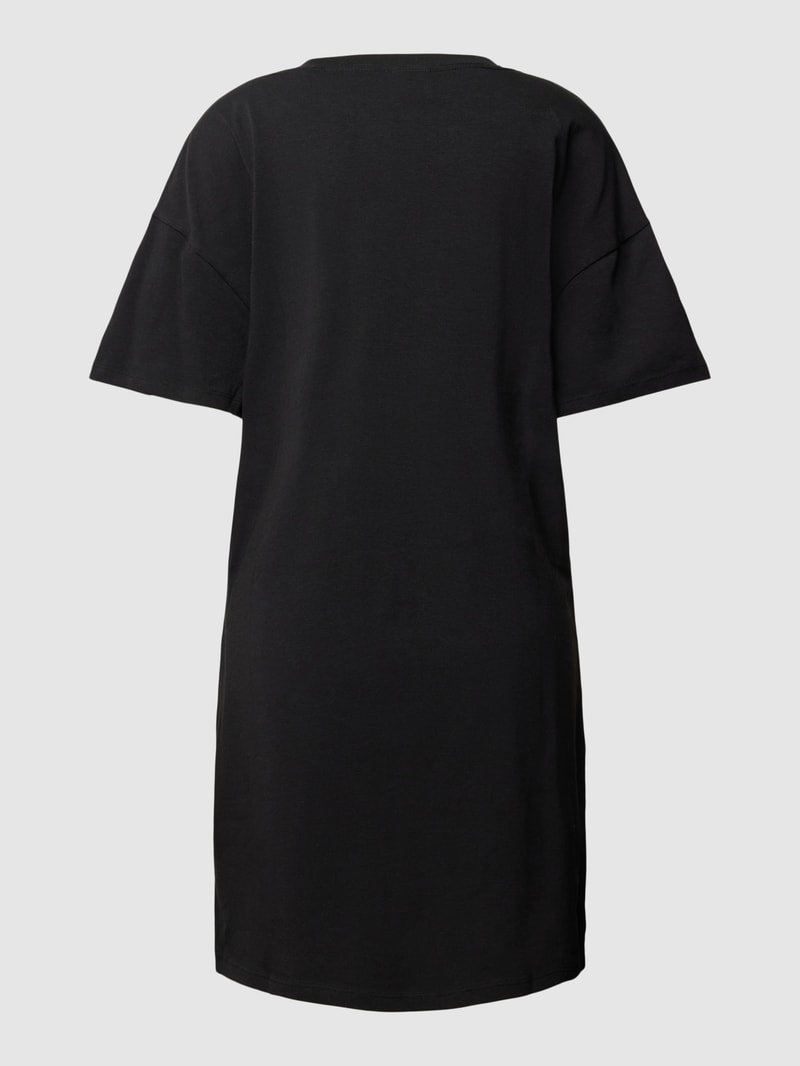 Nachthemd mit Label-Print Modell 'HERITAGE' in schwarz