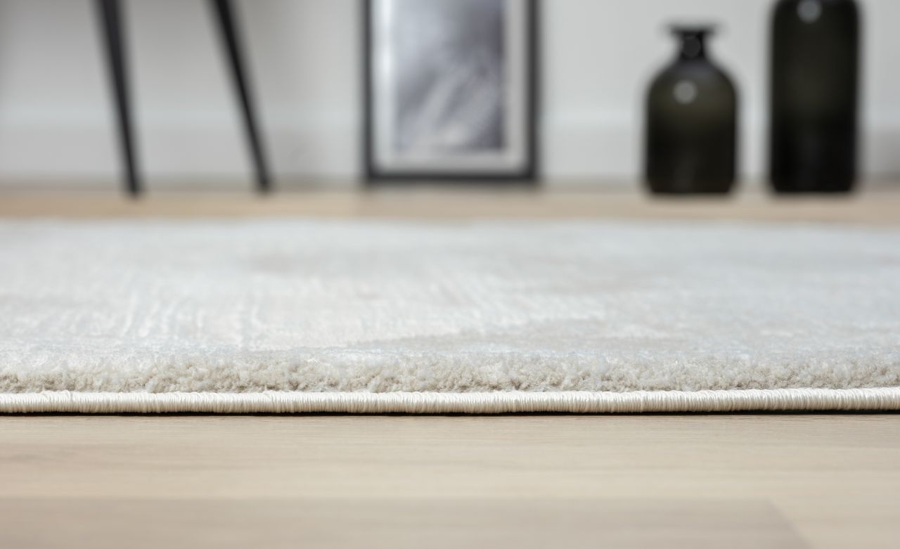 MyFlair Teppich Siena , 120cm x 120cm, Farbe Beige, rund, Florhöhe 10mm