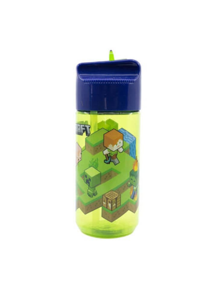 Minecraft Wasserflasche Strohhalm Kinder Trinkflasche Minecraft Grün-Blau in Grün-Blau günstig kaufen onesize