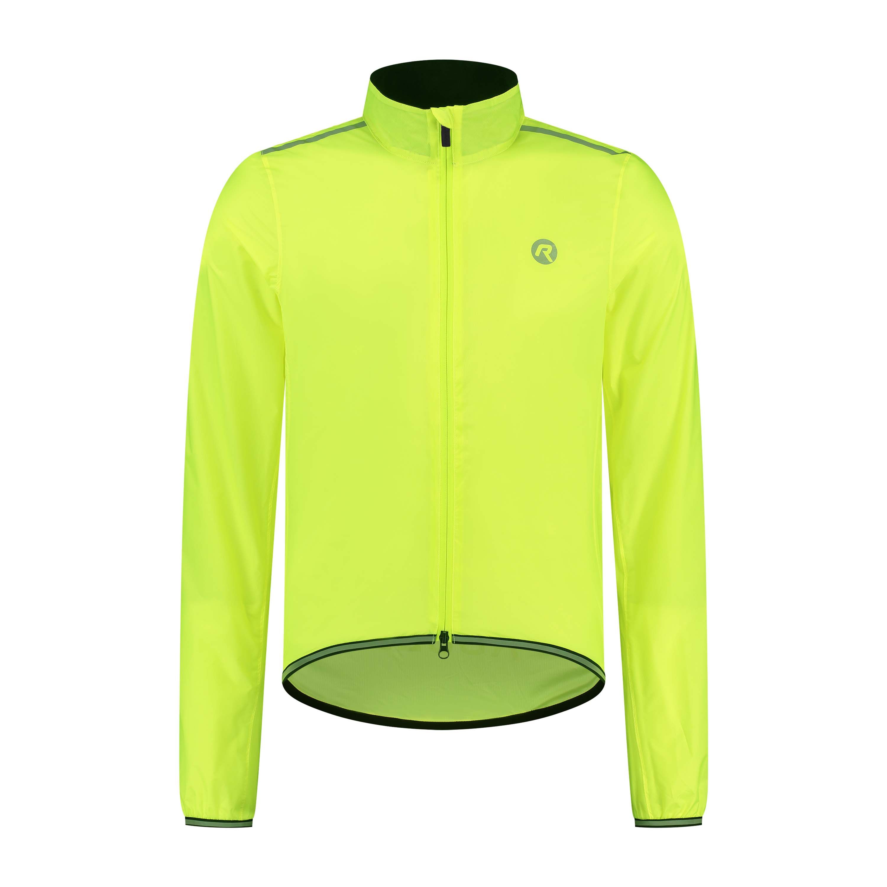 Rogelli Essential Fluor Yellow Herren Fahrrad Regenjacke