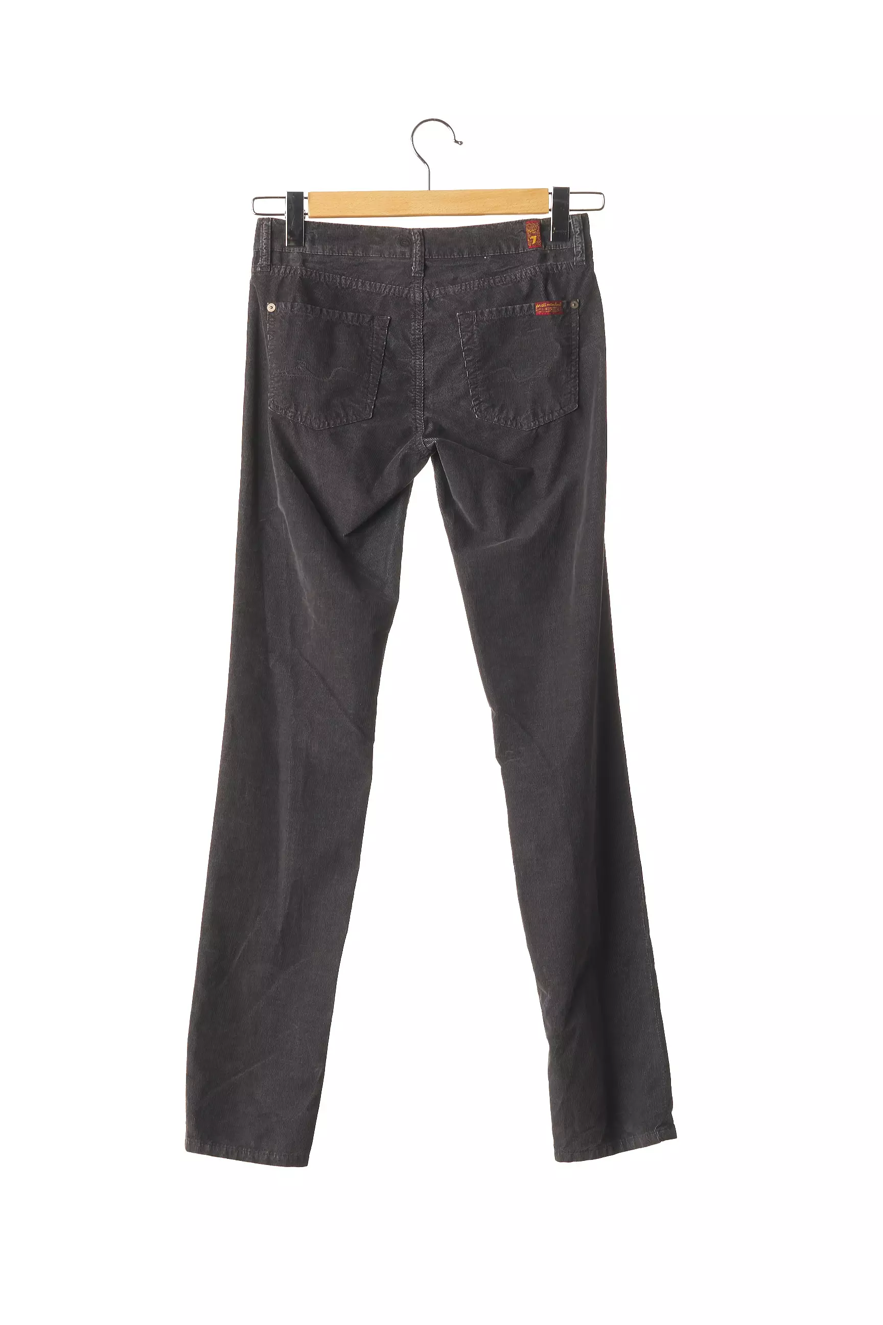 7 For All Mankind Pantalons Droits Femme couleur gris