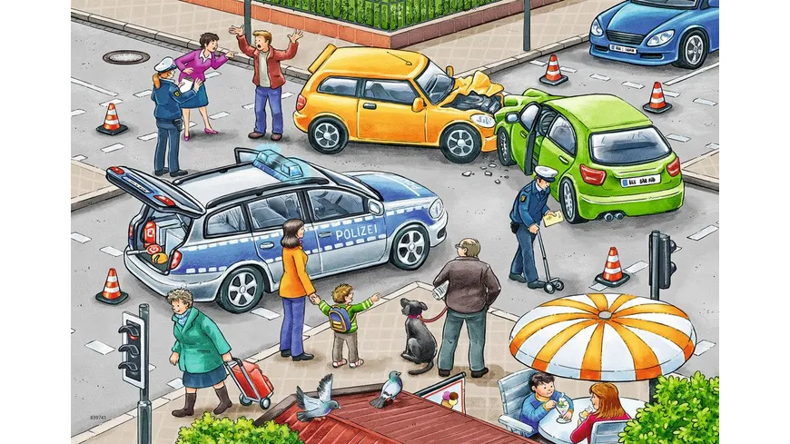 Ravensburger Puzzle - Mit Blaulicht unterwegs, 2 x 12 Teile